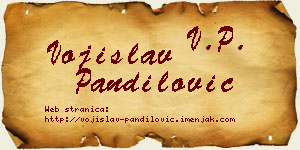 Vojislav Pandilović vizit kartica